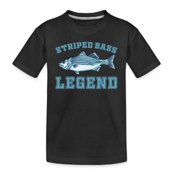 Légende de la perche rayée - T-shirt bio Premium Enfant - noir - Devant
