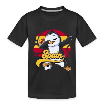 Spanien Fußball - Kinder Premium Bio T-Shirt - Schwarz - Vorne