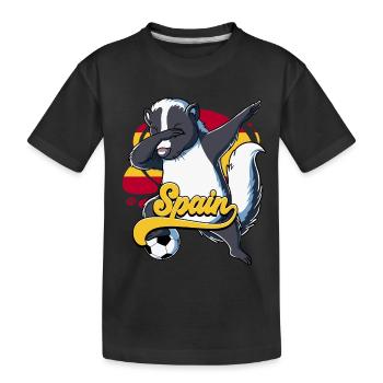 Spanien Fußball - Kinder Premium Bio T-Shirt - Schwarz - Vorne