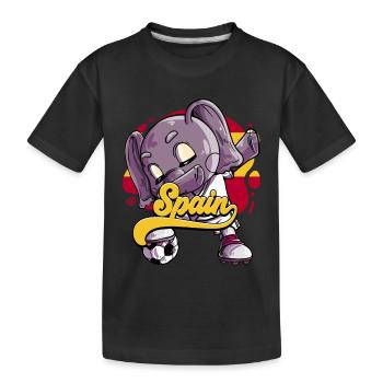 Spanien Fußball - Kinder Premium Bio T-Shirt - Schwarz - Vorne