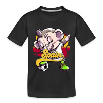 Spanien Fußball - Kinder Premium Bio T-Shirt - Schwarz - Vorne