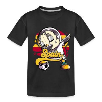 Spanien Fußball - Kinder Premium Bio T-Shirt - Schwarz - Vorne
