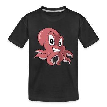 Octopus Octopus Octopus Octopus - Kids' Premium Organic T-Shirt - black - Front
