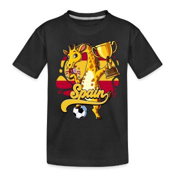 Spanien Fußball - Kinder Premium Bio T-Shirt - Schwarz - Vorne