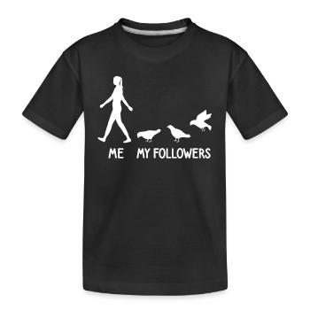 Ich Meine Follower Tauben Züchter Tauben Vogel - Kinder Premium Bio T-Shirt - Schwarz - Vorne