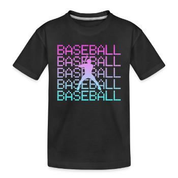 Baseball - Kinder Premium Bio T-Shirt - Schwarz - Vorne