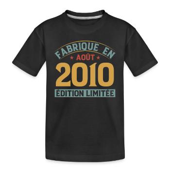 Fabriqué En Août 2010 Édition Limitée - T-shirt bio Premium Enfant - noir - Devant