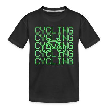 Fahrrad fahren - Kinder Premium Bio T-Shirt - Schwarz - Vorne