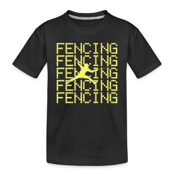 Fencing - Kids' Premium Organic T-Shirt - black - Front