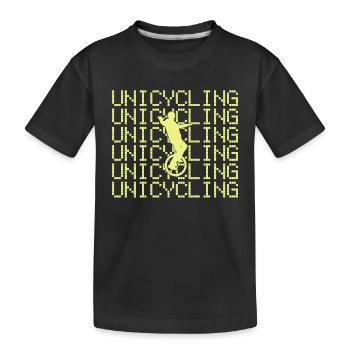 Einrad fahren - Kinder Premium Bio T-Shirt - Schwarz - Vorne
