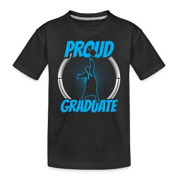 Fier diplômé de la fête de remise des diplômes - T-shirt bio Premium Enfant - noir - Devant
