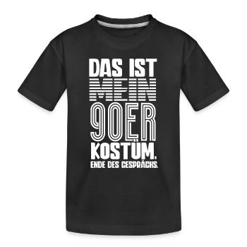 Das Ist Mein 90er Kostüm 90er Jahre - Kinder Premium Bio T-Shirt - Schwarz - Vorne