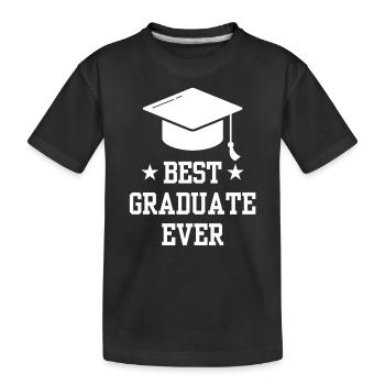 Meilleur diplômé de tous les temps Diplômés diplômés - T-shirt bio Premium Enfant - noir - Devant