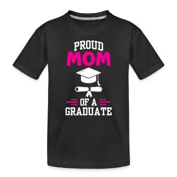 Fière mère d’un diplôme d’études supérieures - T-shirt bio Premium Enfant - noir - Devant