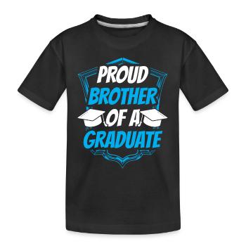 Fier frère d’un diplômé diplômé - T-shirt bio Premium Enfant - noir - Devant