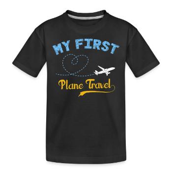 Premier avion, avion - T-shirt bio Premium Enfant - noir - Devant