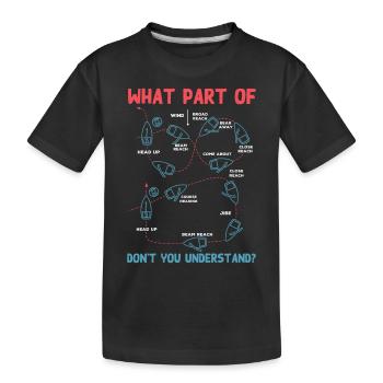 Mann Über Bord Manöver, Seemann, Segeln - Kinder Premium Bio T-Shirt - Schwarz - Vorne