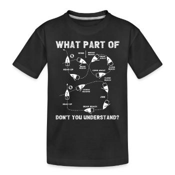 Mann Über Bord Manöver, Seemann, Segeln - Kinder Premium Bio T-Shirt - Schwarz - Vorne