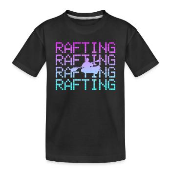 rowing rafting - Kids' Premium Organic T-Shirt - black - Front