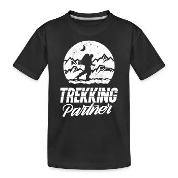 Trekking Partenaire Randonnée Randonneurs - T-shirt bio Premium Enfant - noir - Devant