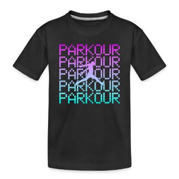 parkour - Kids' Premium Organic T-Shirt - black - Front