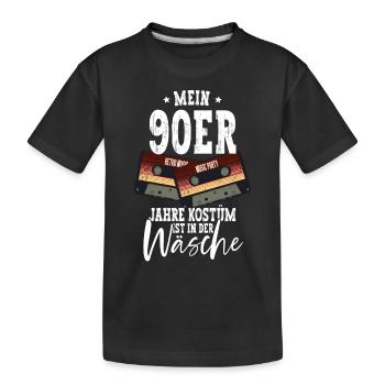 Mein 90er Kostüm Ist In Der Wäsche 90er Jahre - Kinder Premium Bio T-Shirt - Schwarz - Vorne