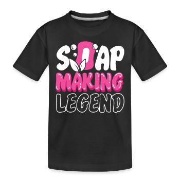 Fabrication de savon Artisanat Savon rétro - T-shirt bio Premium Enfant - noir - Devant