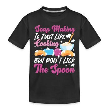 Fabrication de savon Artisanat Fabrication de savon - T-shirt bio Premium Enfant - noir - Devant