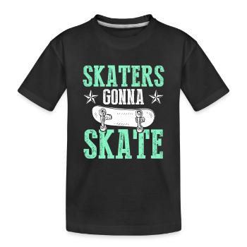 skater skateboard - Kinder Premium Bio T-Shirt - Schwarz - Vorne