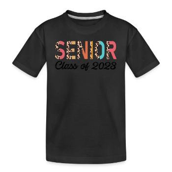 Classe Senior De 2023 Leopard Seniors 23 - T-shirt bio Premium Enfant - noir - Devant