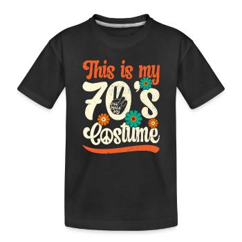 Costume de fête des années 70 des années 1970 des années soixante-dix - T-shirt bio Premium Enfant - noir - Devant