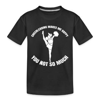 Cheerleader Gift Cheerleading Cheerleader - Kids' Premium Organic T-Shirt - black - Front