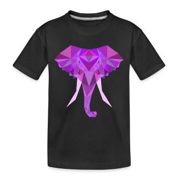 Polygone Poly Bas Éléphant - T-shirt bio Premium Enfant - noir - Devant