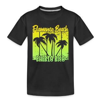 Flamenco Beach Porto Rico - T-shirt bio Premium Enfant - noir - Devant