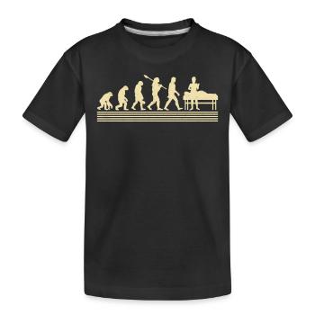 Evolution Des Physiotherapeuten - Kinder Premium Bio T-Shirt - Schwarz - Vorne