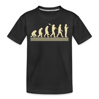 Evolution Des Übersetzers - Kinder Premium Bio T-Shirt - Schwarz - Vorne