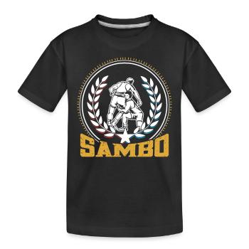 Sambo Martial Arts Training Trainer Martial Arts - Kids' Premium Organic T-Shirt - black - Front