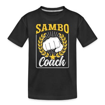 Sambo Trainer Martial Arts Martial Arts Training - Kids' Premium Organic T-Shirt - black - Front