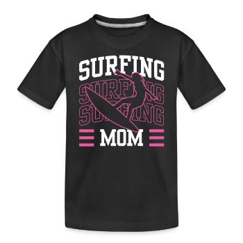 Surf Mama Surf Surf surf surf surfeur - T-shirt bio Premium Enfant - noir - Devant