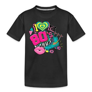 Années 80 J’aime Les années 80 - T-shirt bio Premium Enfant - noir - Devant