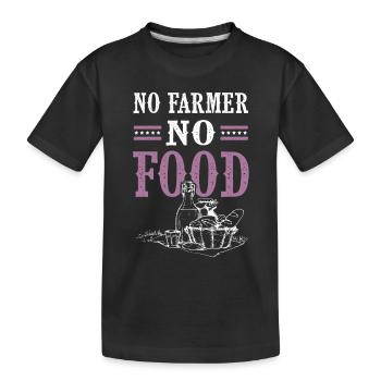 pas d’agriculteur pas de nourriture - T-shirt bio Premium Enfant - noir - Devant