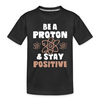 atom Science - Kids' Premium Organic T-Shirt - black - Front