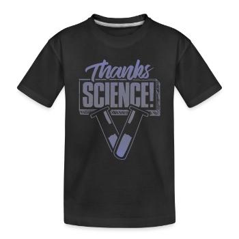 danke wissenschaft - Kinder Premium Bio T-Shirt - Schwarz - Vorne