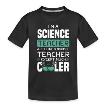 Professeur de sciences - T-shirt bio Premium Enfant - noir - Devant