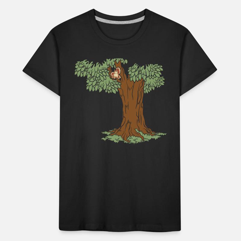 Squirrel Tree Squirrel Lover Kids' Premium Organic T-Shirt