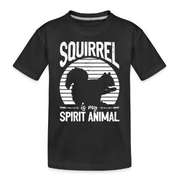 Squirrel is my spirit, squirrel, - Kids' Premium Organic T-Shirt - black - Front