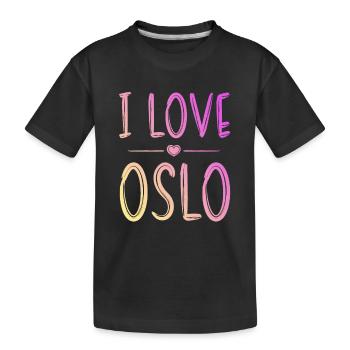 J’aime Oslo - T-shirt bio Premium Enfant - noir - Devant
