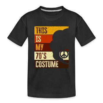70er Jahre Siebziger 1970er Party Outfit Kostüm - Kinder Premium Bio T-Shirt - Schwarz - Vorne