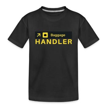 Baggage Handler Airfield Airport Worker - Kids' Premium Organic T-Shirt - black - Front