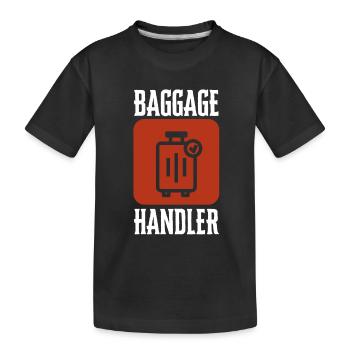 Baggage Handler Airfield Airport Worker - Kids' Premium Organic T-Shirt - black - Front